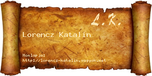 Lorencz Katalin névjegykártya