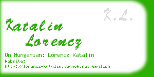 katalin lorencz business card